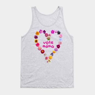 Vote Mama Floral Heart Tank Top